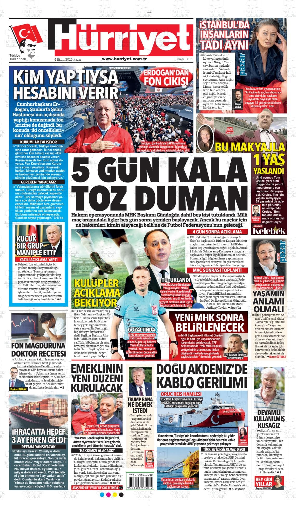 HÜRRİYET gazetesi kapağı