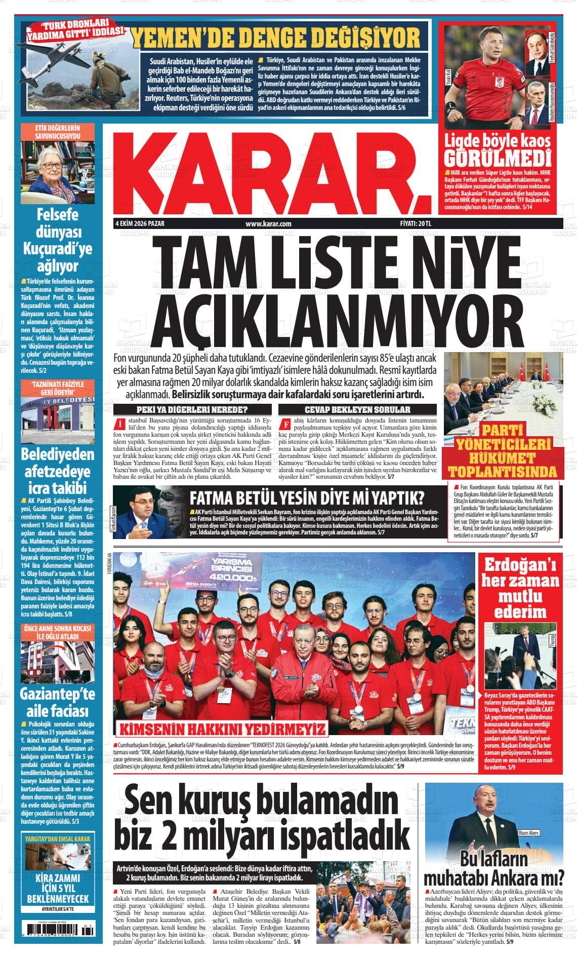 KARAR gazetesi kapağı